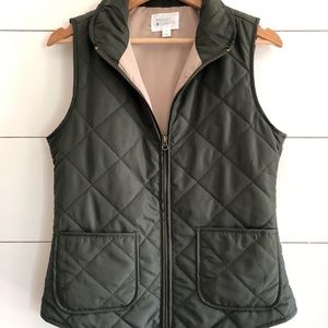 Market & spruce olive quilted vest